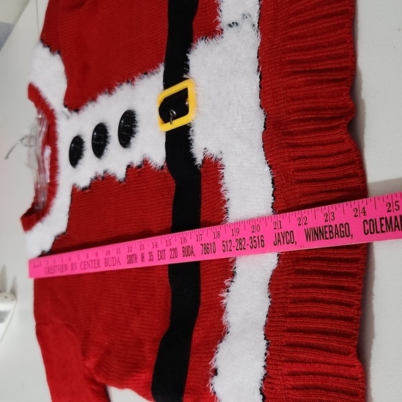 Santa Christmas Sweater Small Red White - Picture 6 of 8
